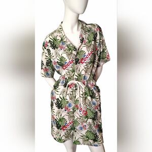 Coors Light Beer Women's Tropical Print Shirt & Shorts Unisex Men Sz Small